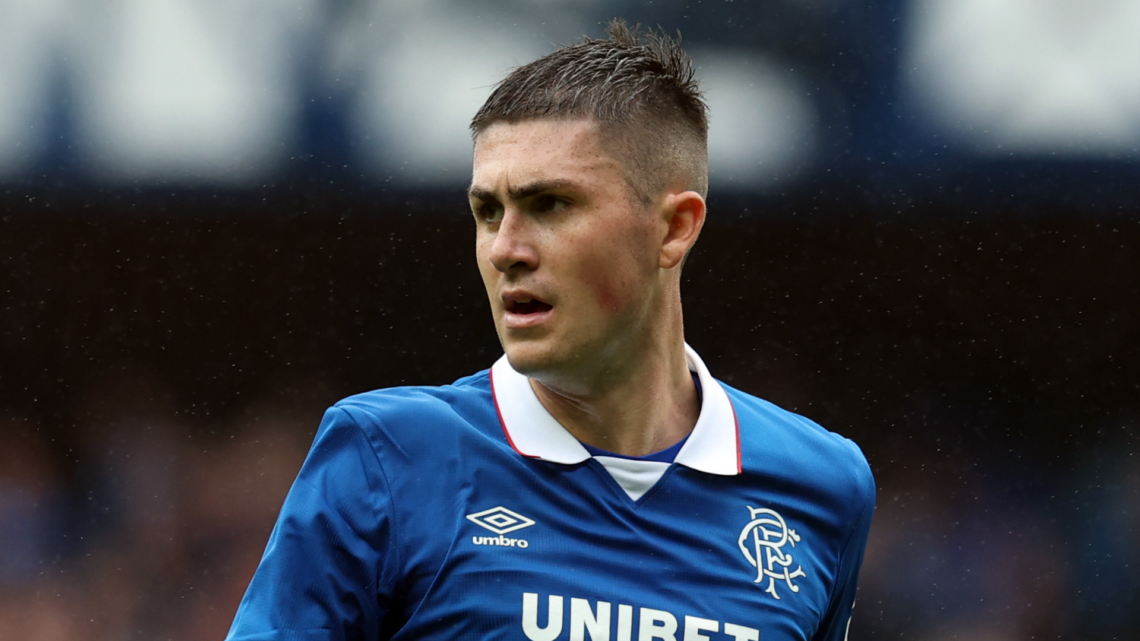 Bailey Rice of Rangers is seen during the pre-season friendly match between Rangers and Club Brugge at Ibrox Stadium on July 06, 2025 in Glasgow, S...