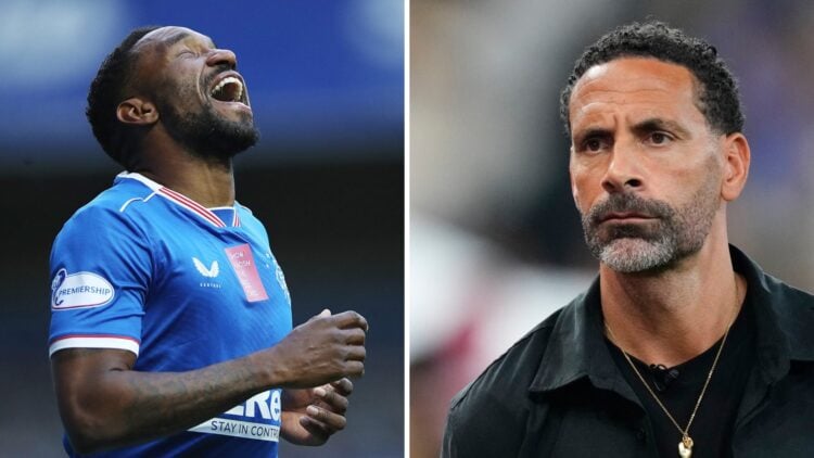 Rio Ferdinand and Jermain Defoe in a split image.