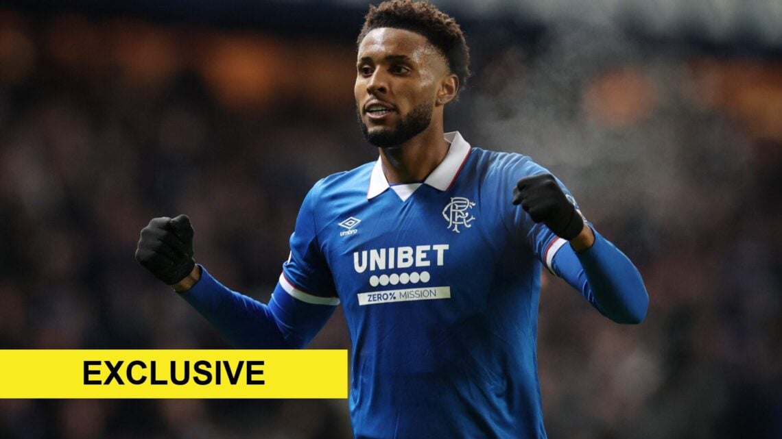 Youssef Chermiti celebrates a goal for Rangers.